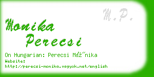 monika perecsi business card